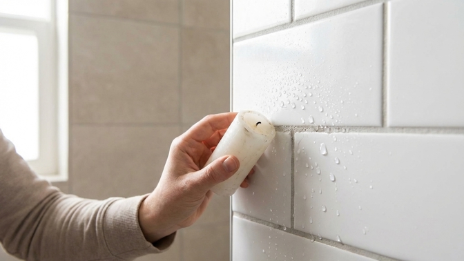 Čistý sprchový kout bez plísně? Stačí obyčejná bílá svíčka