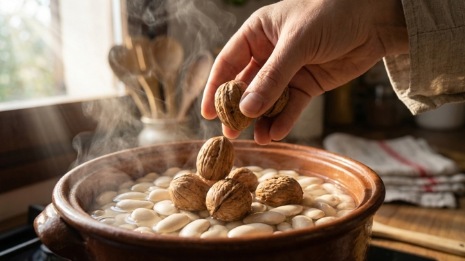 Tajemství měkkých luštěnin: Proč do hrnce přidat ořechové skořápky?