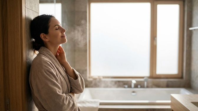 Zvuk tekoucí vody proti úzkosti: Jak funguje relaxace v koupelně?