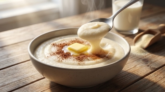 Nespěchejte s vařením krupicové kaše hned po namíchání: Tato 30minutová lázeň v mléce nadobro skoncuje s hrudkami a vytvoří sametovou konzistenci