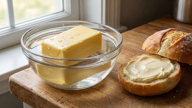 Konec tvrdého másla! Slaná lázeň zajistí čerstvost i v teple