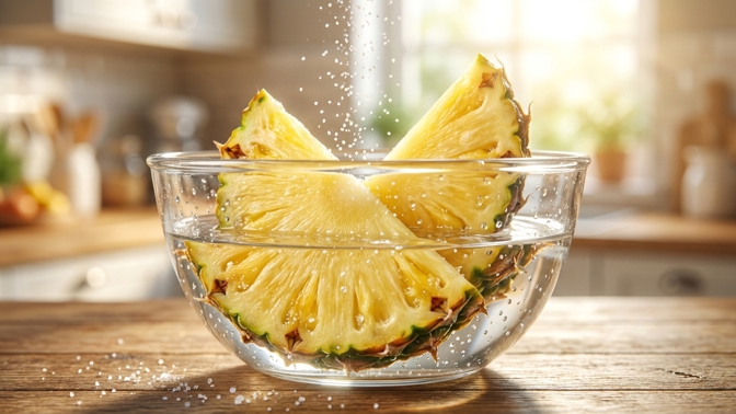 Ananas už vám nepokouše jazyk: Tato koupel se solí okamžitě zničí dráždivé enzymy a v ovoci probudí sladkost