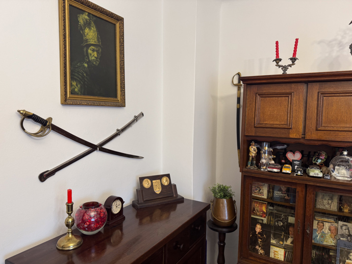 Detail na výzdobu obýváku.