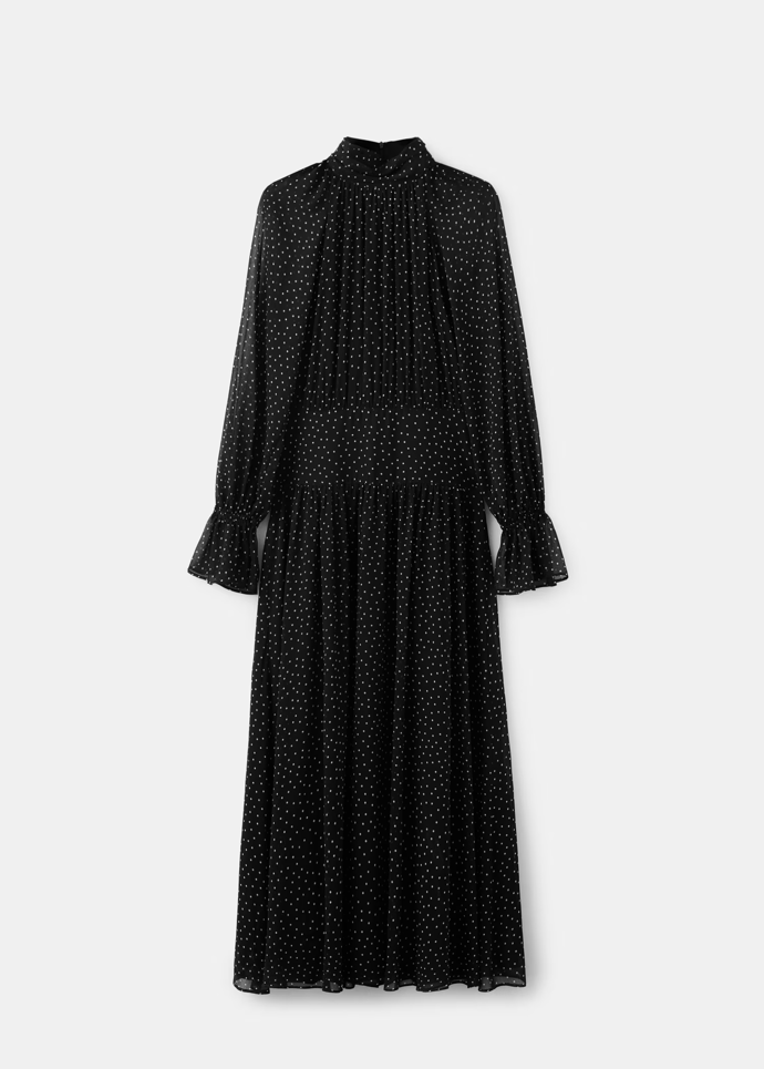 Šaty s puntíky a balonovými rukávy, Mango, 1999 Kč