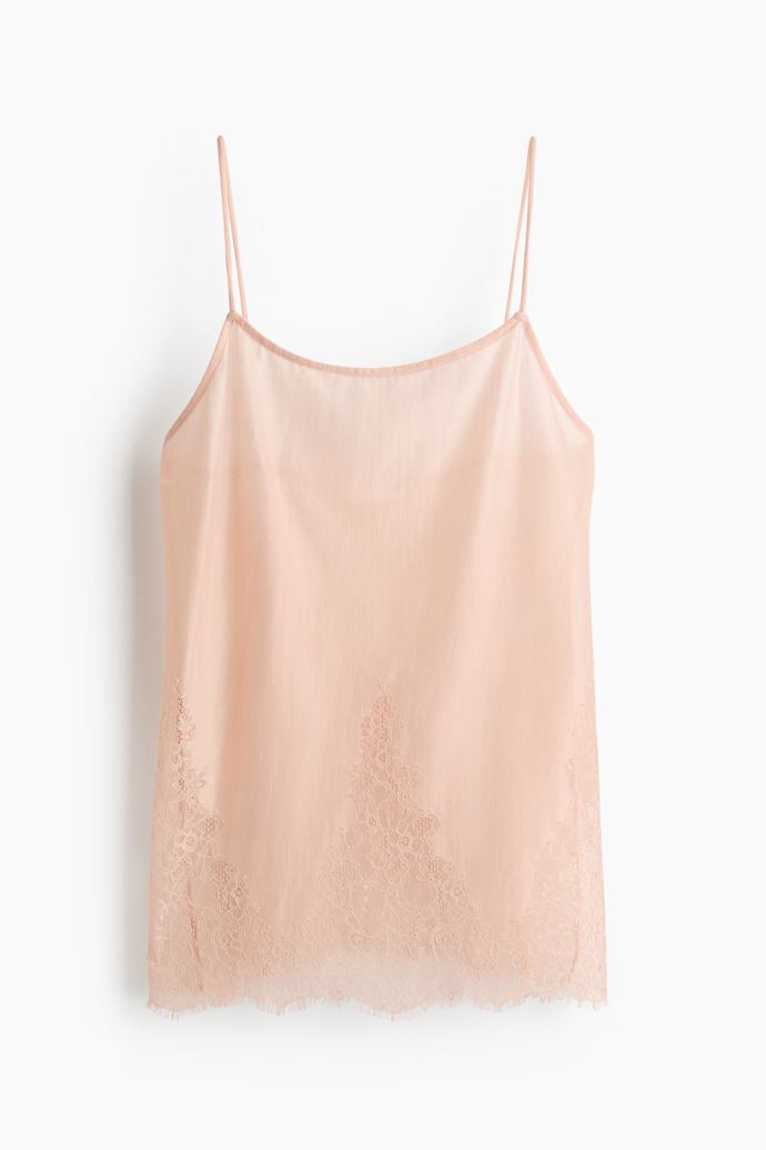 Top na ramínka s krajkou, H&M, 359 Kč