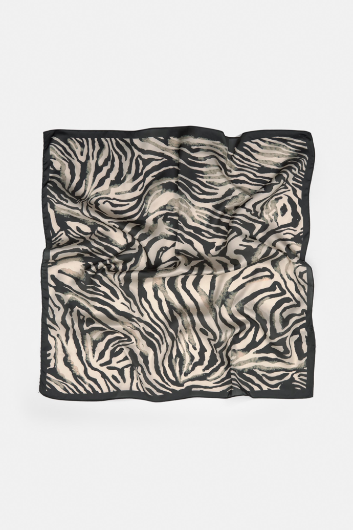 Šátek se saténovým efektem se zebřím potiskem, Pull&Bear, 299 Kč