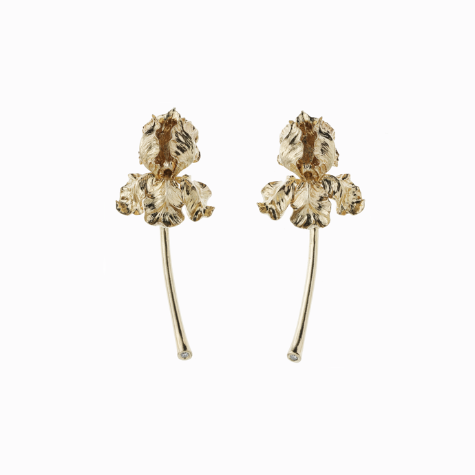 Konkrétně šlo o tyto náušnice z 14kt certifikovaného zlata s diamanty v ceně 145 600 Kč.