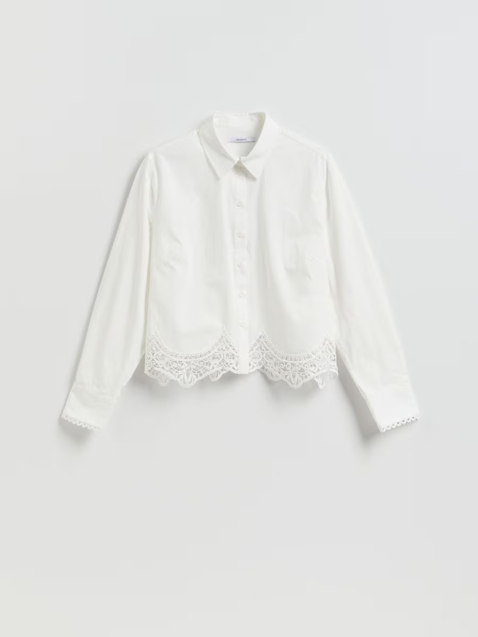 Košile s ažurovým lemem, Reserved, 859 Kč