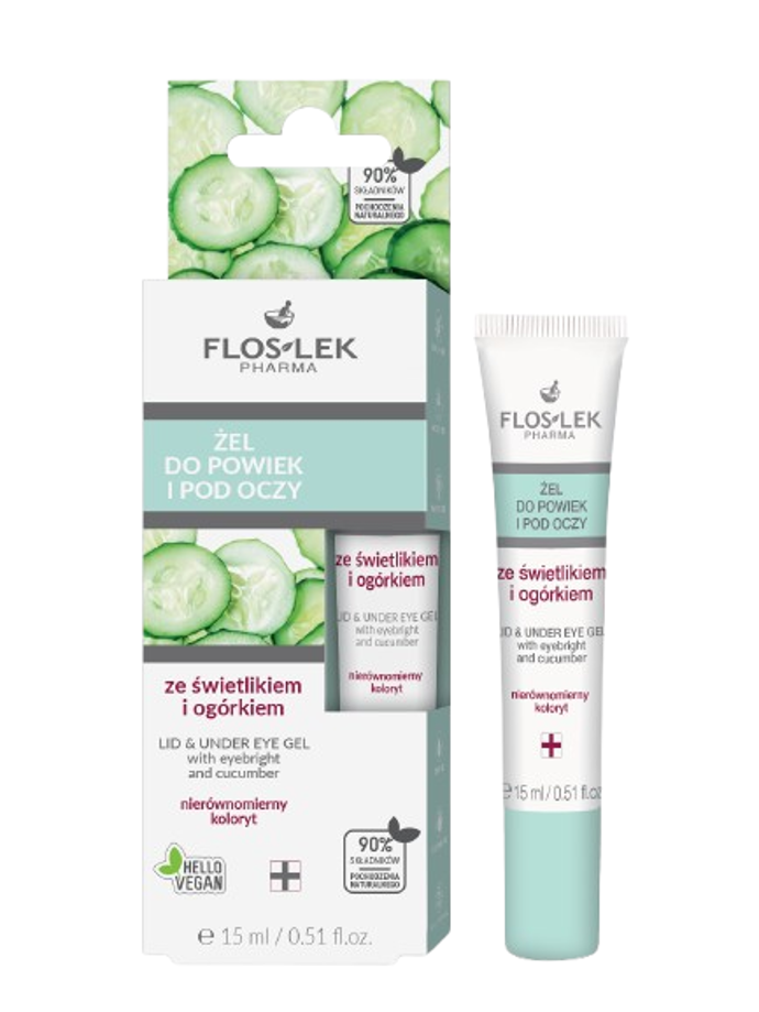 Gel na oční víčka a pod oči se světlíkem lékařským a okurkou od FlosLek Pharma je skvělá první pomoc pro unavené oči. Jeho cena je krásných 91 Kč