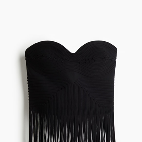 Korzetový top s třásněmi, H&M, 979 Kč