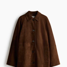 Semišový kabát, H&M, 11999 Kč