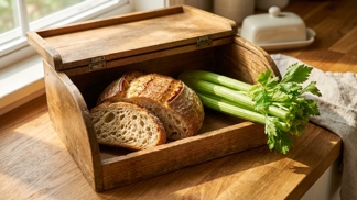 Vložte do chlebníku kousek očištěného celeru: Tento trik našich prababiček udrží pečivo měkké a bez plísně klidně i celý týden