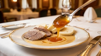 Svíčková jako z prvorepublikového grandhotelu: Tato sladká finta s meruňkami vymaže ostrost octa a dodá omáčce barvu i hloubku, o které se v moderních kuchařkách nedočtete