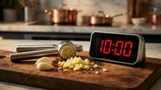 Celé roky jsme dělali s česnekem stejnou chybu: Proč musíte po prolisování počkat přesně 10 minut?