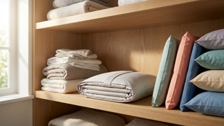 Hledání ladícího prostěradla v hloubi skříně právě skončilo: S tímto polštářovým balíčkem ušetříte v šatníku polovinu místa i bez žehlení