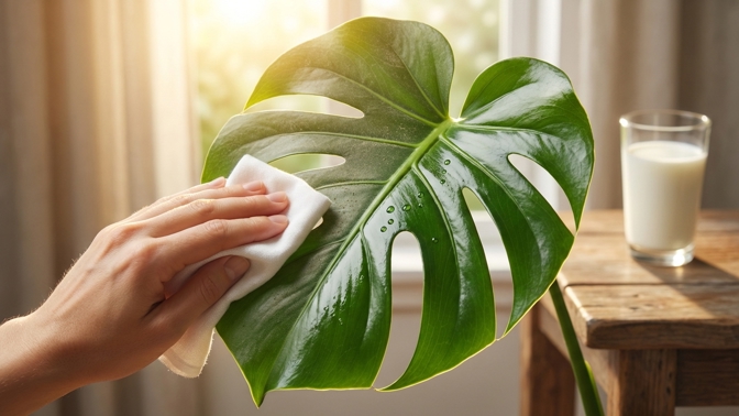 Váš fikus i monstera získají štít přímo z lednice: Tato finta na listy odpuzuje prach a zastaví plíseň