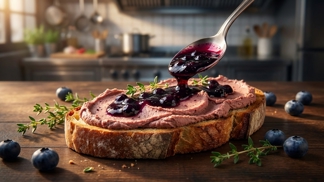 Skandinávský recept na nejjemnější paštiku bez hořkosti: Dvě lžíce borůvkového džemu v játrové směsi neutralizují kovovou pachuť a vytvoří delikatesu jako z pařížského bistra
