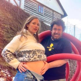 Kristýna Leichtová s partnerem Vojtěchem Štěpánkem. 