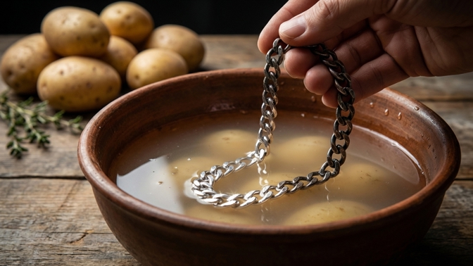 Jak vyčistit stříbro? Pomůže vám voda z uvařených brambor