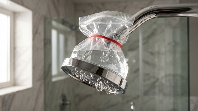 Instalatéři tento trik tají: Tato noční lázeň rozpustí i nejtvrdší kámen a vrátí hlavici tlak jako u nového zařízení