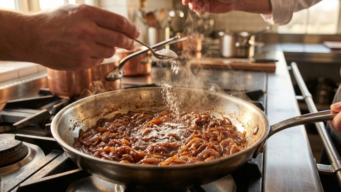 Jak urychlit smažení cibule? Zkuste trik s jedlou sodou