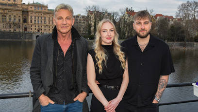 FOTO: Martin Maxa se synem Ivanem a jeho přítelkyní.