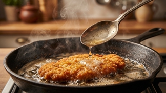 Babiččin trik na nejlepší řízky: Stačí lžíce octa do horkého oleje a strouhanka nenasákne ani kapku tuku