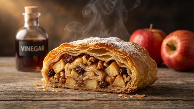 Dokonalý štrúdl: Finta s octem pro křehké těsto