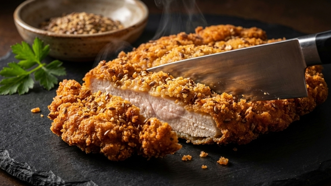 Váš řízek už nebude nasáklý olejem jako houba: Hrst semínek ve strouhance vytvoří neprůstřelnou bariéru a zajistí kůrku