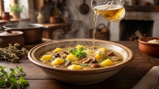 Bramboračka už nikdy nebude chutnat obyčejně: Tato deci piva v hrnci okamžitě probudí aroma hub i koření jako z vyhlášené horské chaty