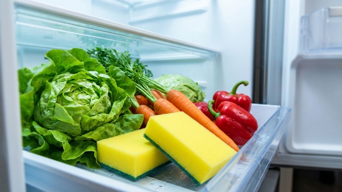 Jak udržet zeleninu déle čerstvou? Zkuste trik s houbičkou v lednici