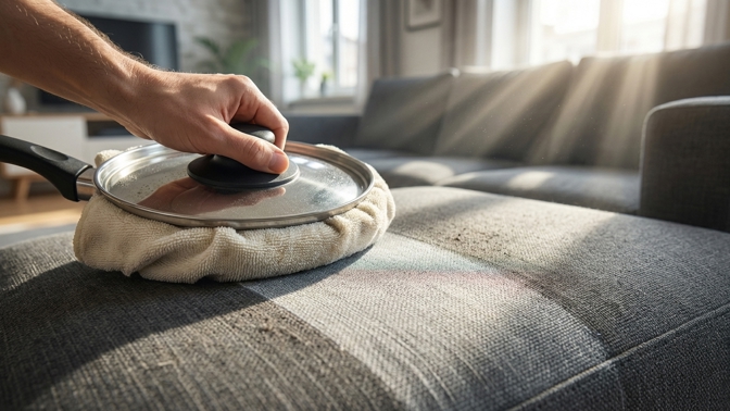 Jak vyčistit špinavou sedačku? Zkuste trik s pokličkou a utěrkou