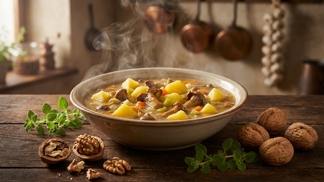 Zapomeňte na mouku i smetanu: Tchyně mi léta tajila trik s ořechy, díky kterému je její bramboračka naprosto luxusní