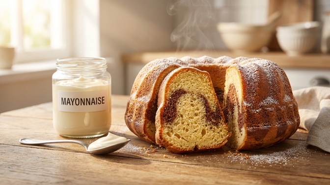 Majonéza v bábovce zní jako šílený nápad: Výsledek je ale tak nadýchaný, že už nikdy nebudete péct jinak
