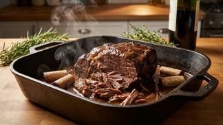 I to nejtužší hovězí bude měkké jako dort: Dvě korkové zátky v pekáči zkrátí dobu pečení na polovinu