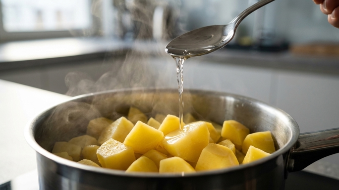 Jak zabránit rozvaření brambor? Trik se lžící octa skutečně funguje