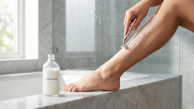 Jak se oholit bez podráždění? Kondicionér jako náhrada pěny na holení