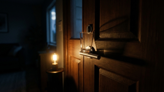 Zloději okamžitě zpanikaří: Prázdná sklenice na vnitřní klice vchodových dveří vás ochrání lépe než drahý alarm