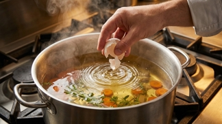 Váš vývar už nikdy nebude šedivý a plný nečistot: Tato vápníková věc z koše vymaže veškerý kal za 5 minut i bez cezení