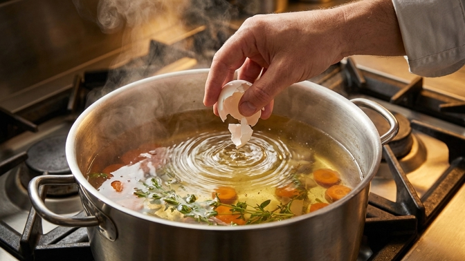 Jak na dokonale čistý vývar? Pomohou vám vaječné skořápky