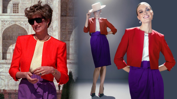 Ikonický model princezny Diany si můžete ušít sama: V nadčasovém kabátku s pouzdrovkou budete nepřehlédnutelná