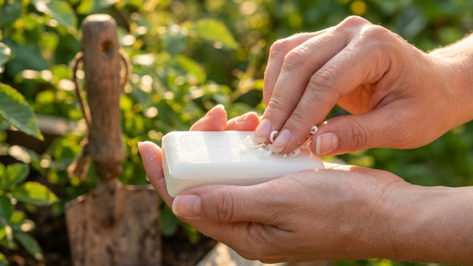 Poškrabejte nehty o tuhé mýdlo: Tento trik vytvoří neviditelnou bariéru a vaše ruce zůstanou i po práci čisté
