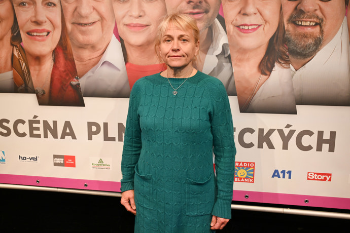 Pavla Tomicová na tiskové konferenci k 8. ročníku letní scény Prima Hvězdné léto pod žižkovskou věží.