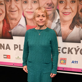 Pavla Tomicová v zelených šatech vypadala skvěle.