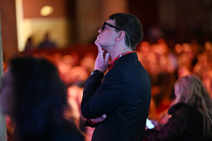 David Kraus se před svým vystoupením velmi soustředil.