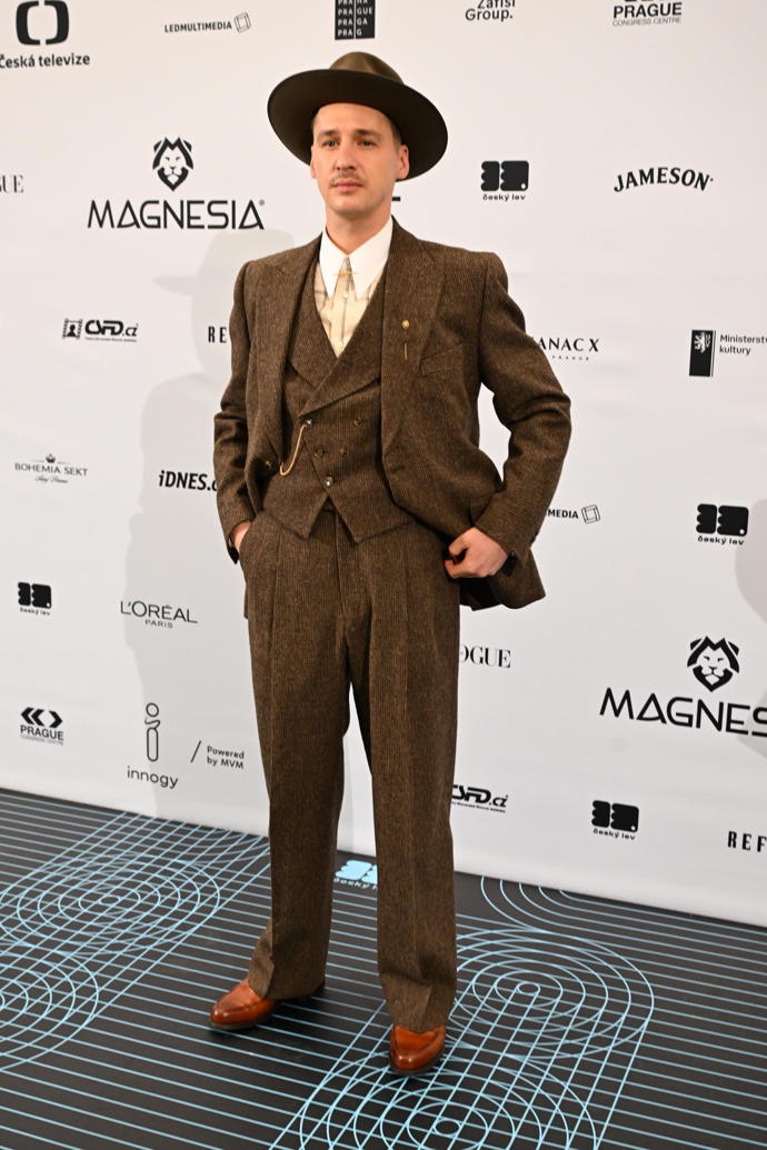 Jan Nedbal s partnerkou na udílení cen Český lev.