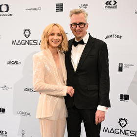 Jana Plodková dorazila na udílení cen Český lev s dlouholetým partnerem Filipem Žilkou.