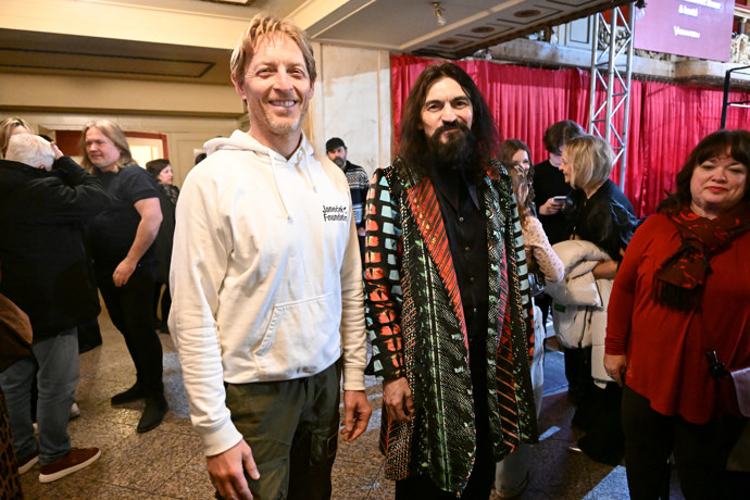 Karel Janeček se přišel podívat na koncert Varhana Orchestrovič Bauera.