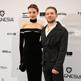 Simona Lewandowská a Filip Červenka  na udílení cen Český lev. 