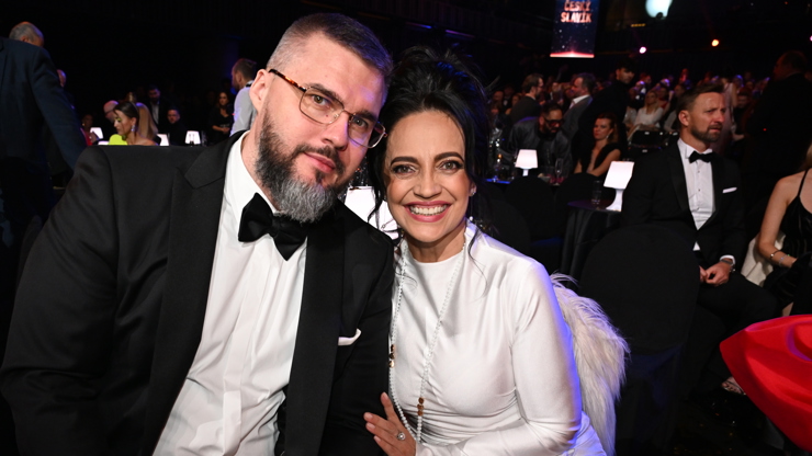 Lucie Bílá s partnerem Radkem Filipim. 